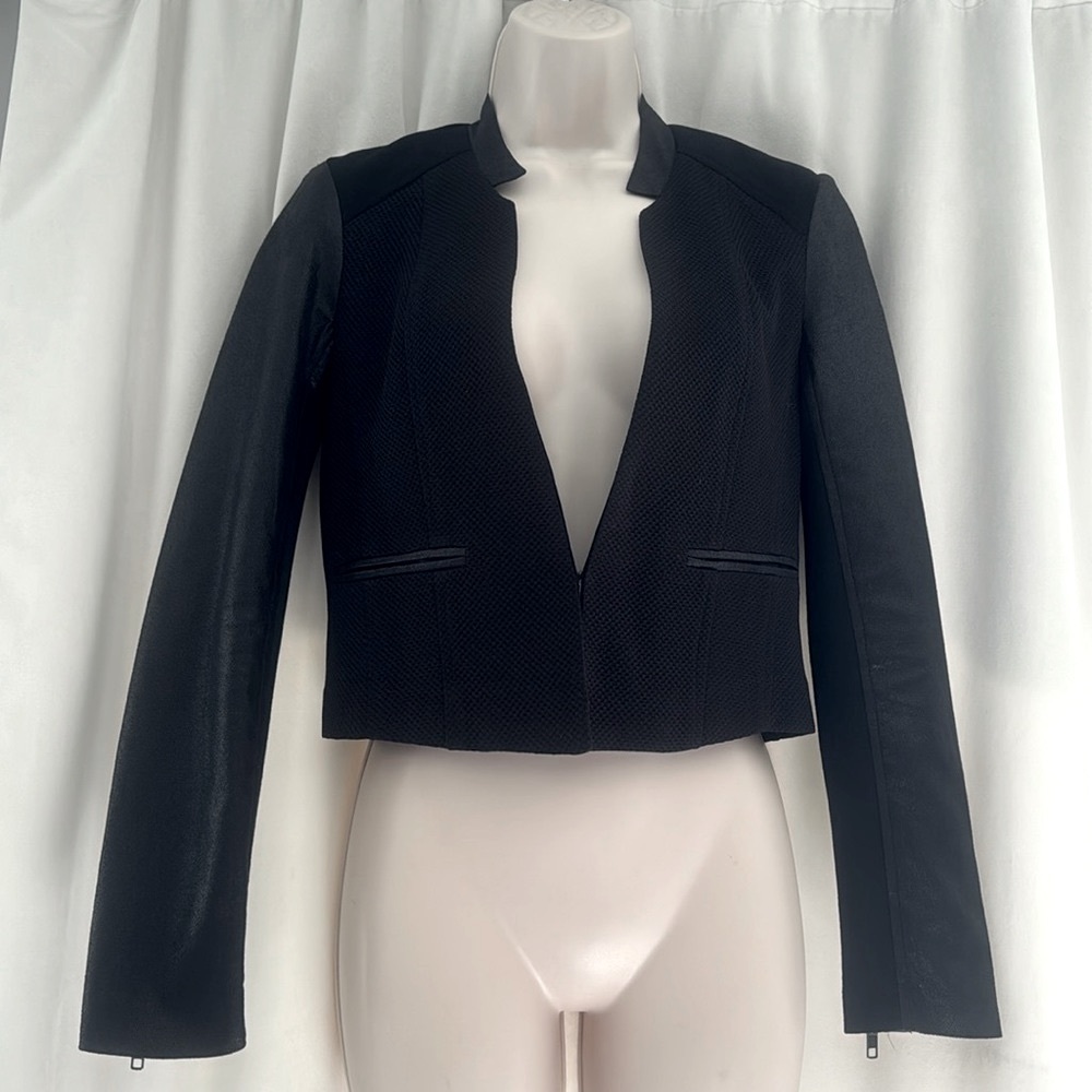Bcbgeneration Black Crop Jacket - image 1